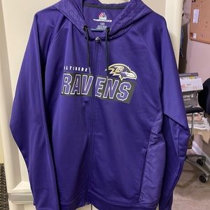 Ravens jacket zip up with a hood
